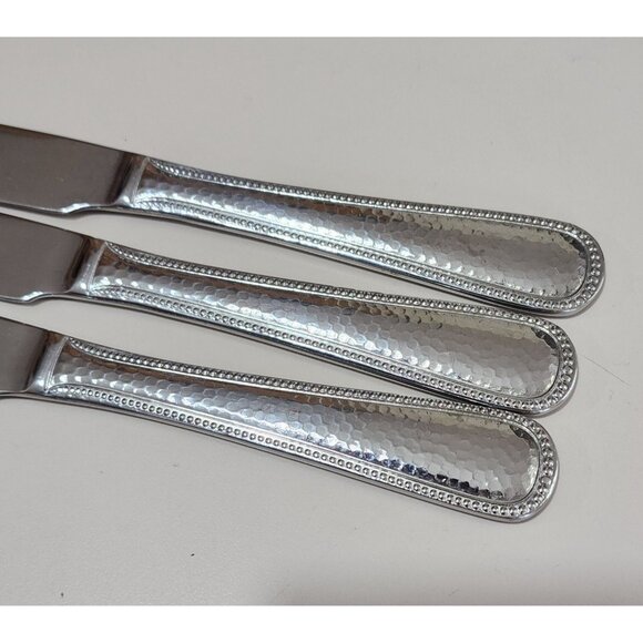 Mikasa Gourmet Halston Dinner Knives 9.5" set of 3 stainless steel knife vtg - Picture 3 of 9
